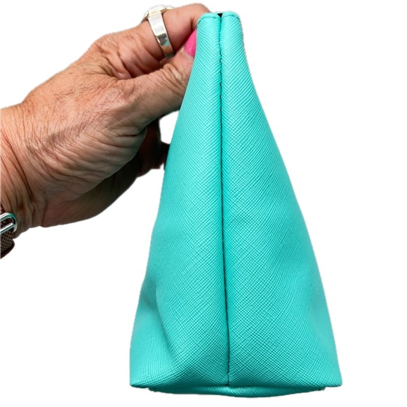 NEW! Marc Tetro French Bulldog Turquoise Blue Makeup Cosmetic Zippered Case NWT! - Picture 14 of 16